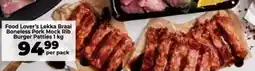Food Lover's Market Food Lover's Lekka Braai Boneless Pork Mock Rib Burger Patties offer