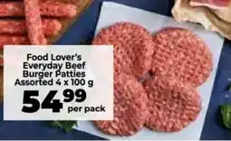 Food Lover's Market Food Lover's Everyday Beef Burger Patties Assorted offer