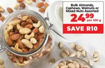 Food Lover's Market Bulk Almonds, Cashews, Walnuts or Mixed Nuts Assorted offer