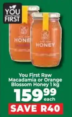 Food Lover's Market You First Raw Macadamia or Orange Blossom Honey offer