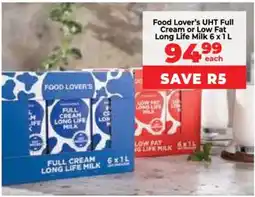 Food Lover's Market Food Lover's UHT Full Cream or Low Fat Long Life Milk offer
