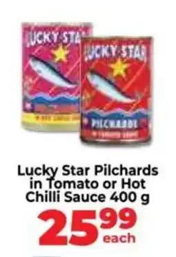 Food Lover's Market Lucky Star Pilchards in Tomato or Hot Chilli Sauce offer