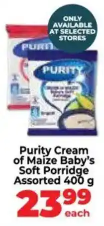 Food Lover's Market Purity Cream of Maize Baby's Soft Porridge Assorted offer