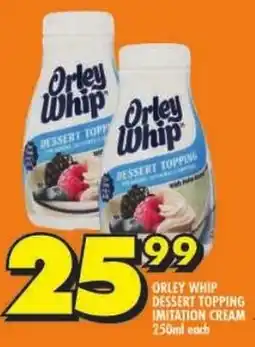 Shoprite Orley whip dessert topping imitation cream offer