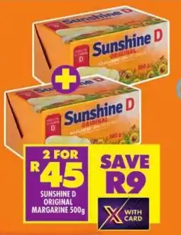 Shoprite Sunshine d original margarine offer