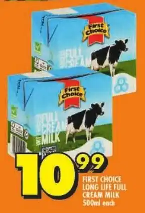 Shoprite First choice long life full cream milk offer