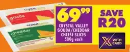 Shoprite Crystal valley gouda/ cheddar cheese slices offer