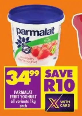 Shoprite Parmalat fruit yoghurt offer