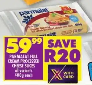 Shoprite Parmalat full cream processed cheese slices offer