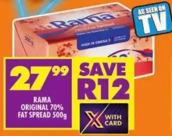 Shoprite Rama original 70% fat spread offer