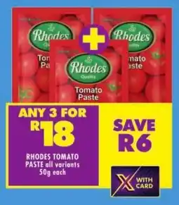 Shoprite Rhodes tomato paste offer