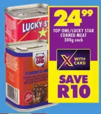 Shoprite Top one/ lucky star corned meat offer