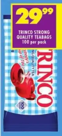 Shoprite Trinco strong quality teabags offer