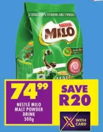 Shoprite Nestlé milo malt powder drink offer