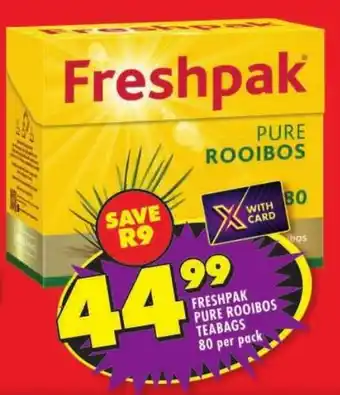 Shoprite Freshpak pure rooibos teabags offer