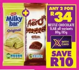 Shoprite Nestle chocolate slab all variants offer