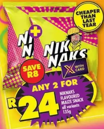 Shoprite Niknaks flavoured maize snack offer