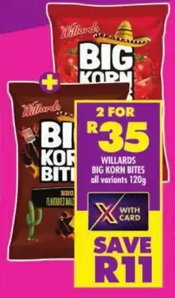 Shoprite Willards big korn bites all variants offer