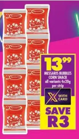 Shoprite Messaris bubbles corn snack all variants offer
