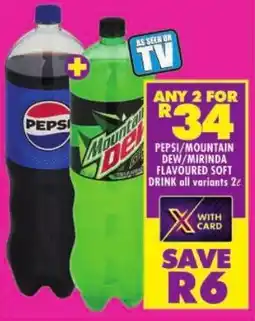 Shoprite Pepsi/ mountain dew/ mirinda flavoured soft drink offer