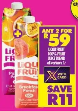 Shoprite Liqui fruit 100% fruit juice blend offer