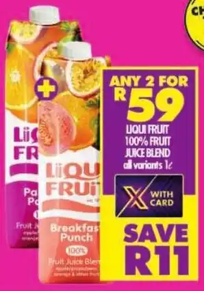 Shoprite Liqui fruit 100% fruit juice blend offer