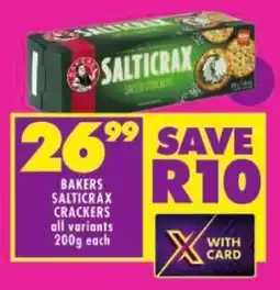 Shoprite Bakers salticrax crackers offer