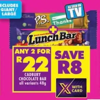 Shoprite Cadbury chocolate bar offer