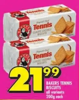 Shoprite Bakers tennis biscuits all variants offer