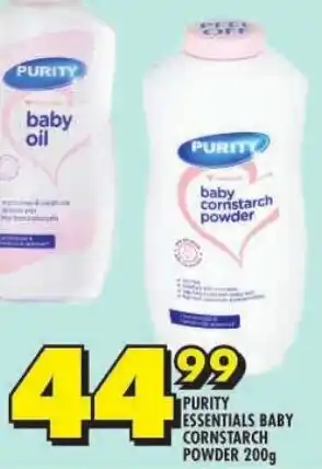 Shoprite Purity essentials baby cornstarch powder offer