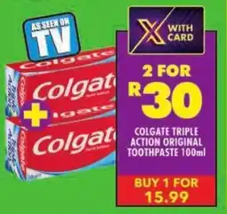 Shoprite Colgate triple action original toothpaste offer