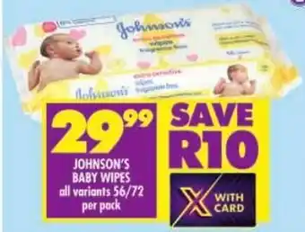 Shoprite Johnson's baby wipes offer