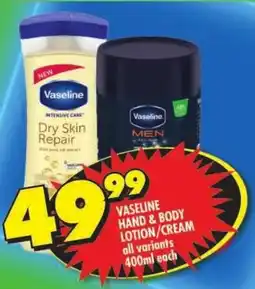 Shoprite Vaseline hand & body lotion/cream all variants offer