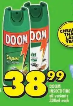 Shoprite Doom insecticide all variants offer