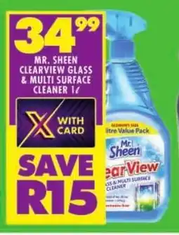 Shoprite Mr. sheen clearview glass & multi surface cleaner offer