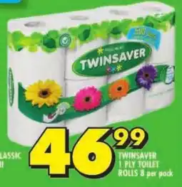 Shoprite Twinsaver 1 ply toilet rolls offer