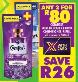 Shoprite Comfort concentrated fabric conditioner refill offer