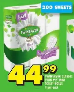 Shoprite Twinsaver classic twin ply mini toilet rolls offer