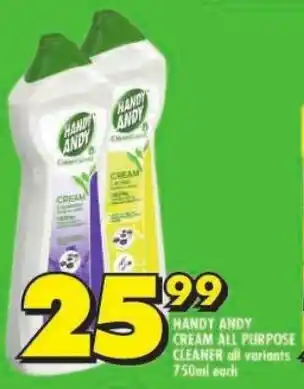 Shoprite Handy andy cream all purpose cleaner offer