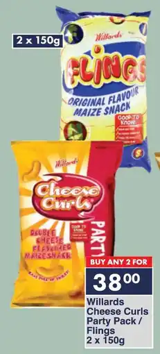 President Hyper Willards Cheese Curls Party Pack/ Flings offer