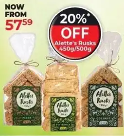 Dis-Chem Alette's Rusks offer