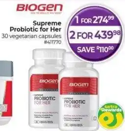 Dis-Chem Biogen Supreme Probiotic for Her offer