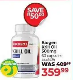 Dis-Chem Biogen Krill Oil 500mg offer