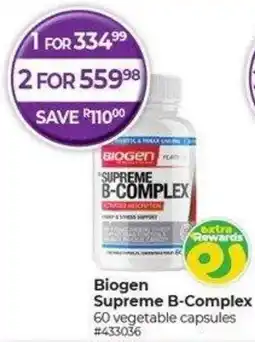 Dis-Chem Biogen Supreme B-Complex offer