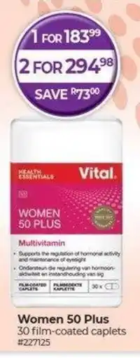 Dis-Chem Vital Women 50 Plus offer