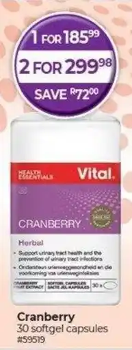 Dis-Chem Vital Cranberry offer