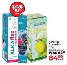 Dis-Chem Alkafizz Granules offer