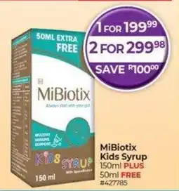 Dis-Chem MiBiotix Kids Syrup offer