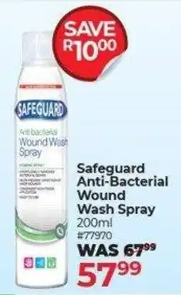 Dis-Chem Safeguard Anti-Bacterial Wound Wash Spray offer