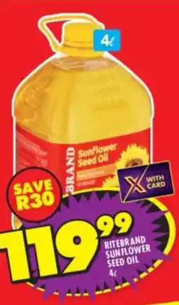 Shoprite Ritebrand sunflower seed oil offer